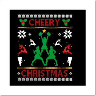 Cheerleading Merry Christmas Posters and Art